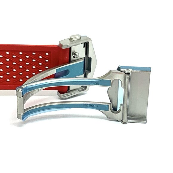 Tag Heuer Connected Men's Watch Replacement Band Red Rubber Strap 22/26mm Lug - Picture 6 of 10